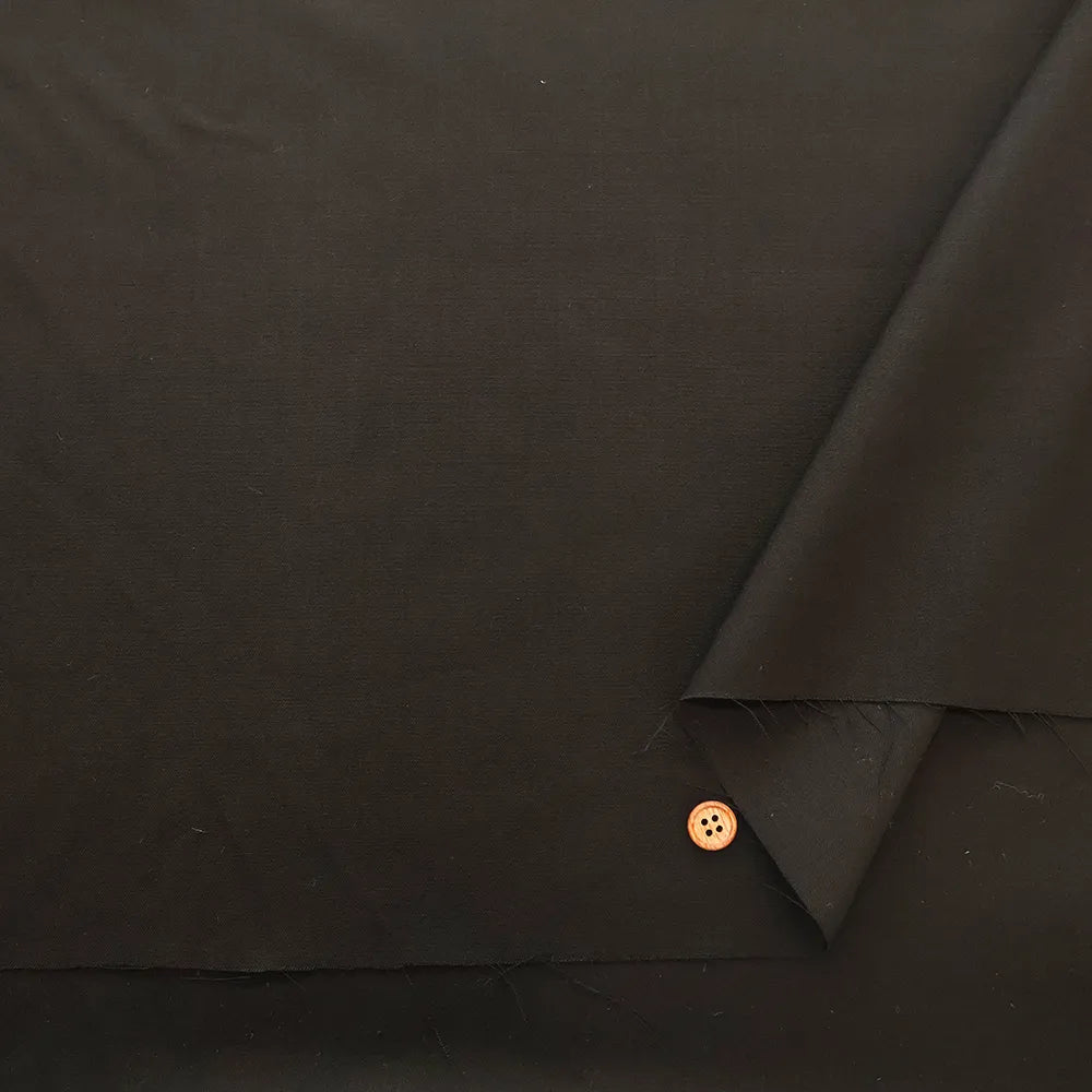Formal Black Wool Fabric - Plain - nomura tailor