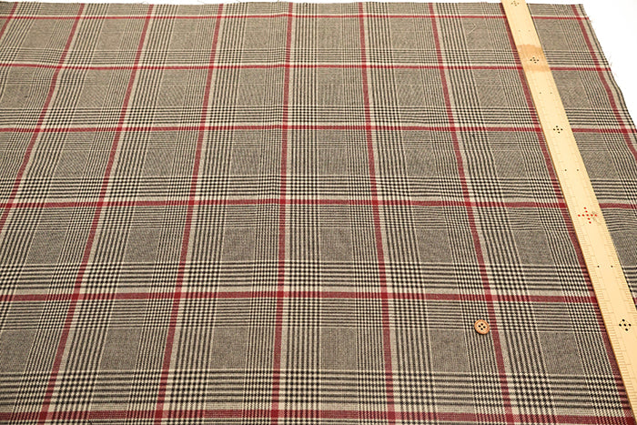 T/R Checked Stretch Fabric - nomura tailor