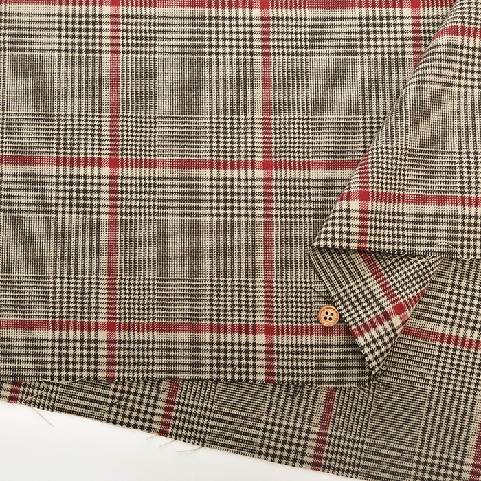 T/R Checked Stretch Fabric - nomura tailor