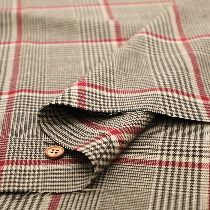 T/R Checked Stretch Fabric - nomura tailor