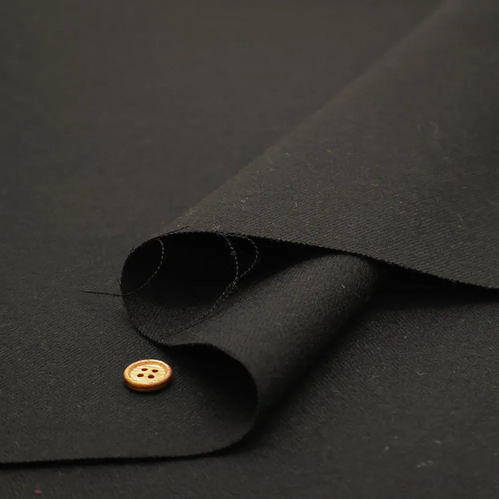 Formal Black Stretch Fabric - Plain - nomura tailor