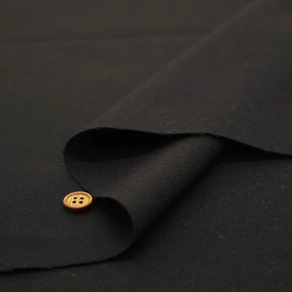Wool Milled Finish Fabric - Plain - nomura tailor