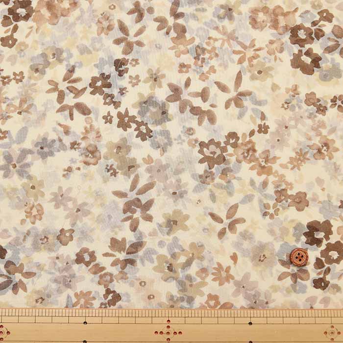 Silk chiffon printed fabric Flower - nomura tailor