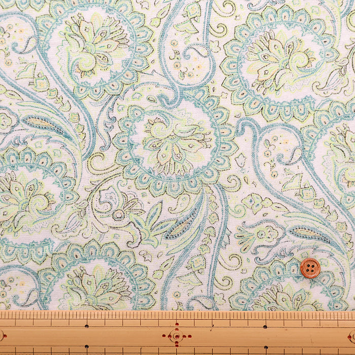 Tencel Kint Printed Fabric - Paisley - nomura tailor