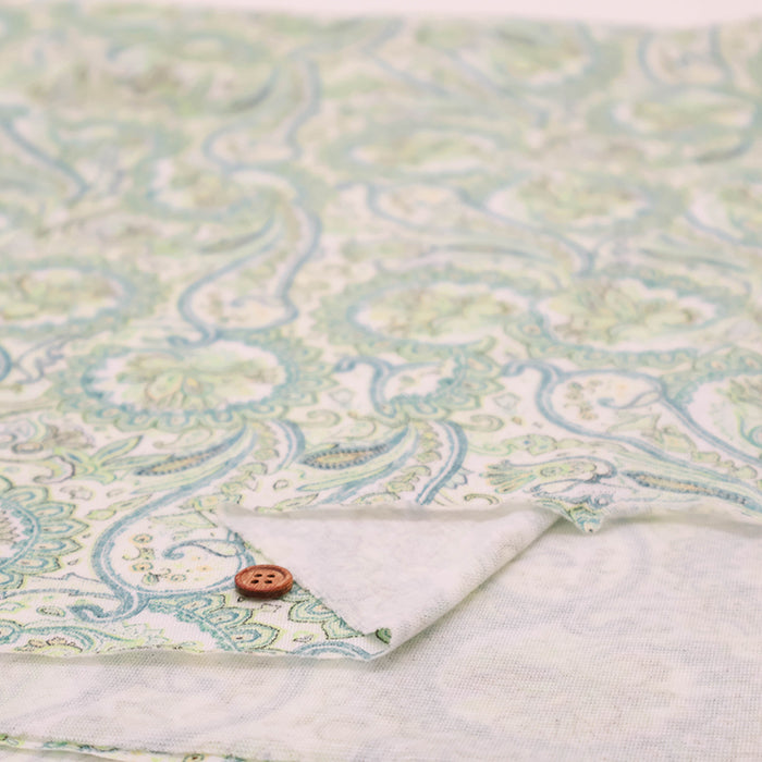 Tencel Kint Printed Fabric - Paisley - nomura tailor