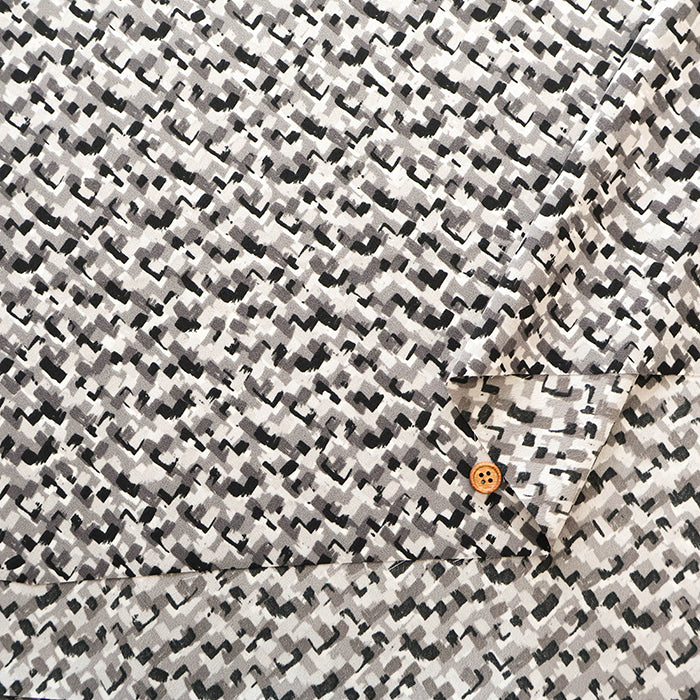 Polyester Antique Crepe de Chine Printed Fabric - Geometric Patterns - nomura tailor