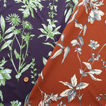 Polyester Smooth Kint Printed Fabric - Art Flower - nomura tailor