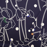 Polyester Smooth Kint Printed Fabric - Line Flower - nomura tailor