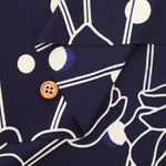 Polyester Smooth Kint Printed Fabric - Line Flower - nomura tailor