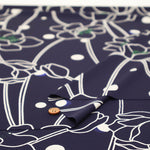 Polyester Smooth Kint Printed Fabric - Line Flower - nomura tailor