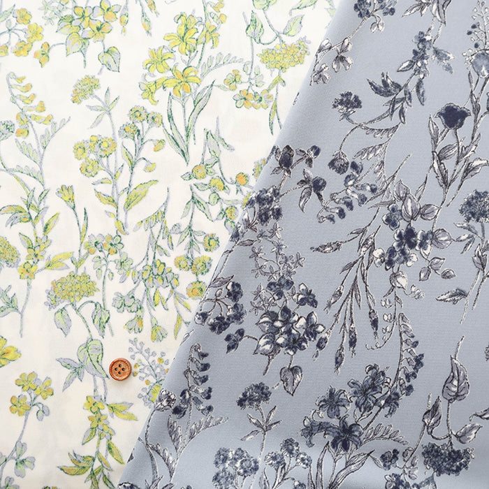 Polyester Smooth Kint Printed Fabric - Flower - nomura tailor