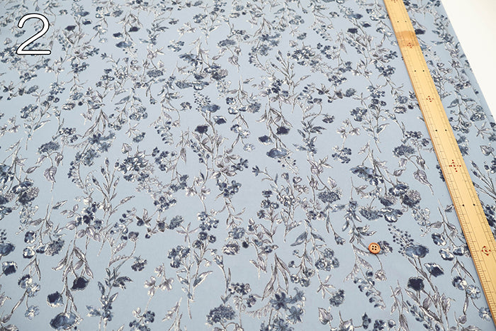 Polyester Smooth Kint Printed Fabric - Flower - nomura tailor