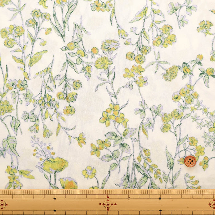 Polyester Smooth Kint Printed Fabric - Flower - nomura tailor