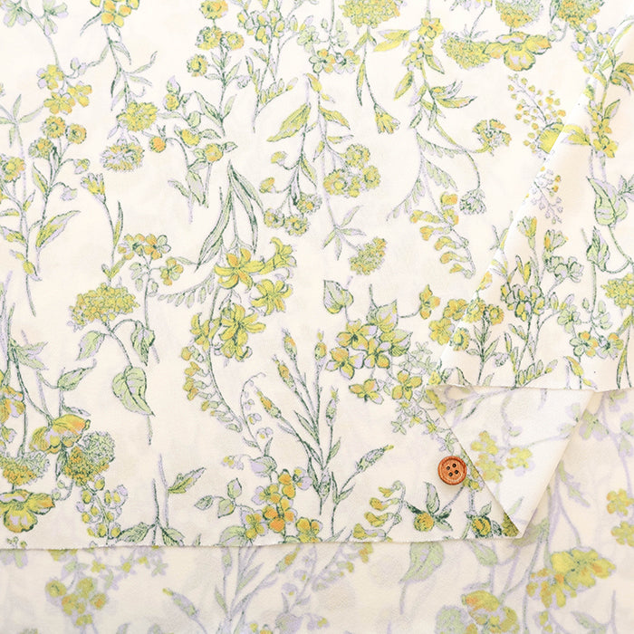 Polyester Smooth Kint Printed Fabric - Flower - nomura tailor