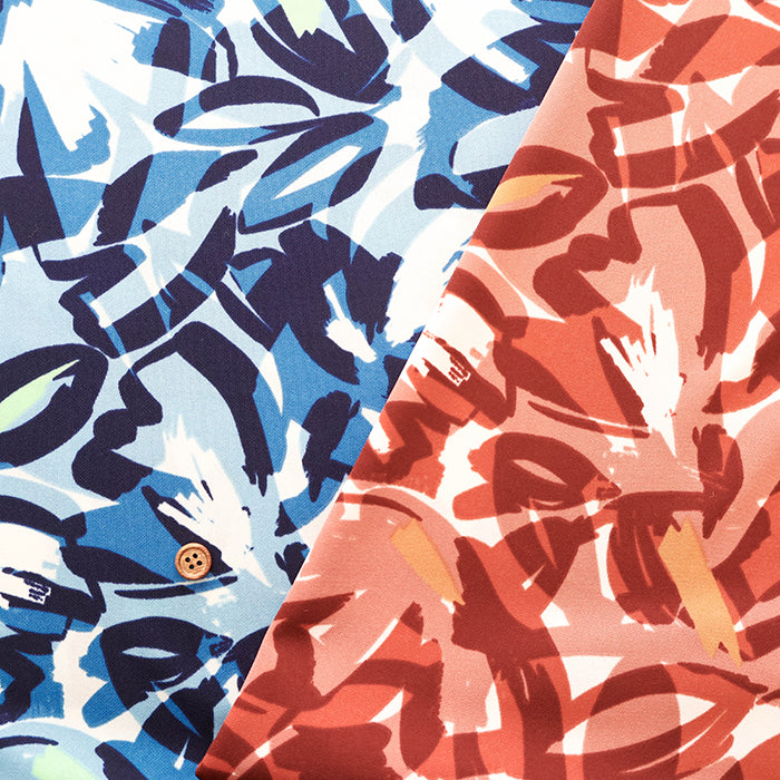 Polyester Smooth Knit Printed Fabric - Paint - nomura tailor