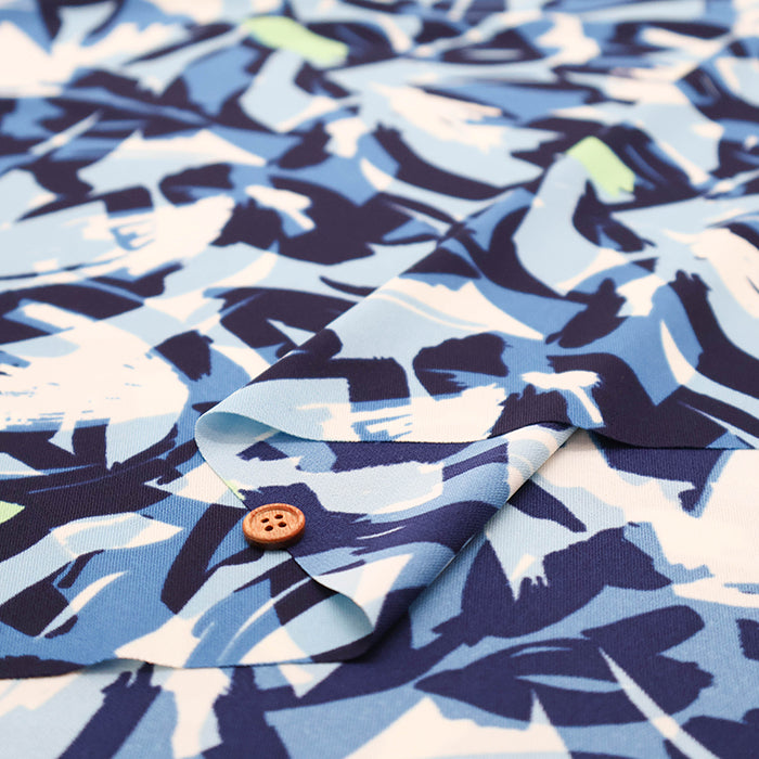 Polyester Smooth Knit Printed Fabric - Paint - nomura tailor