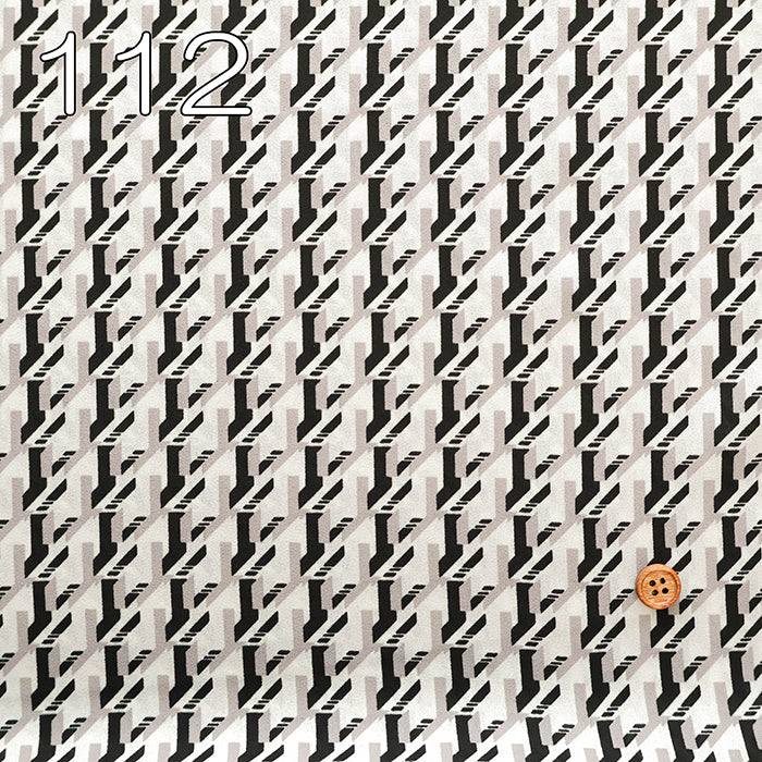 Polyester Crepe de Chine Printed Fabric - Geometric Patterns - nomura tailor