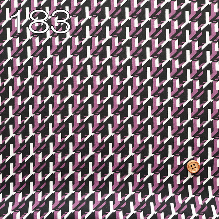 Polyester Crepe de Chine Printed Fabric - Geometric Patterns - nomura tailor