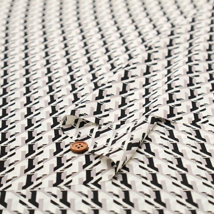 Polyester Crepe de Chine Printed Fabric - Geometric Patterns - nomura tailor