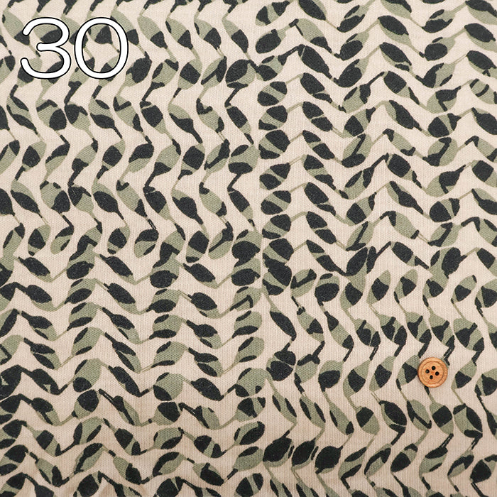 Lyocell Knit Print Fabric - Leaf - nomura tailor