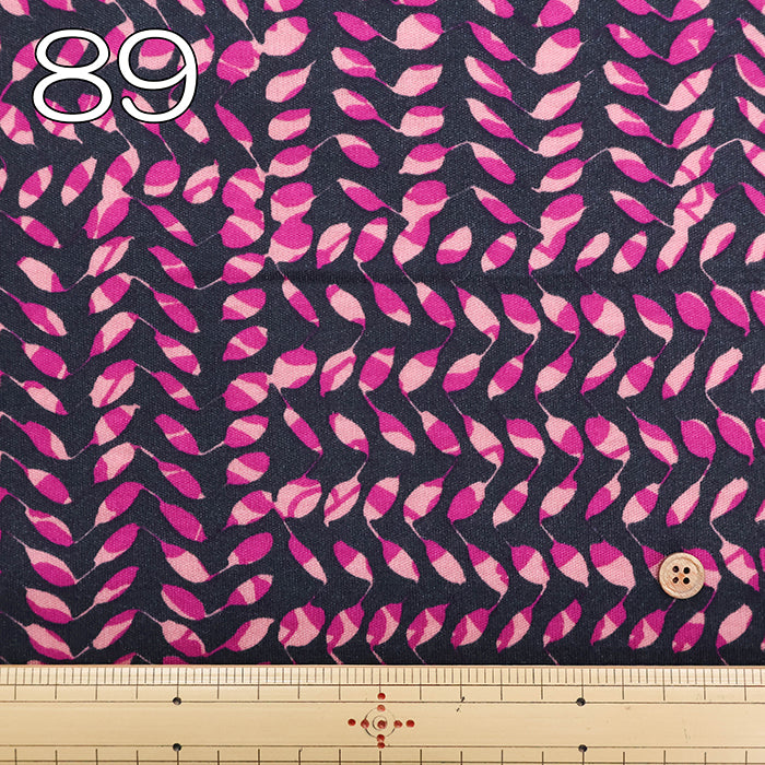Lyocell Knit Print Fabric - Leaf - nomura tailor