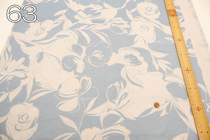 Lyocell Kint Printed Fabric - Flower - nomura tailor
