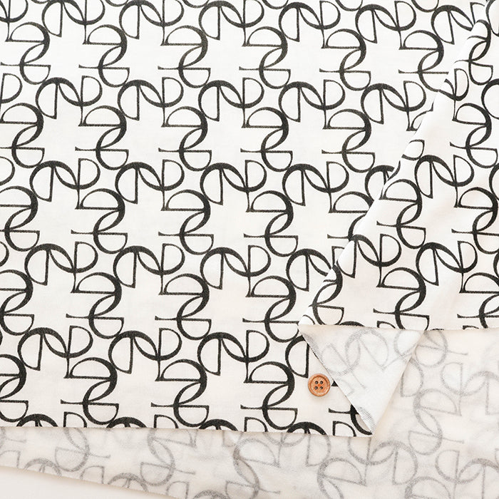 Lyocell Knit Print Fabric - Monogram - nomura tailor