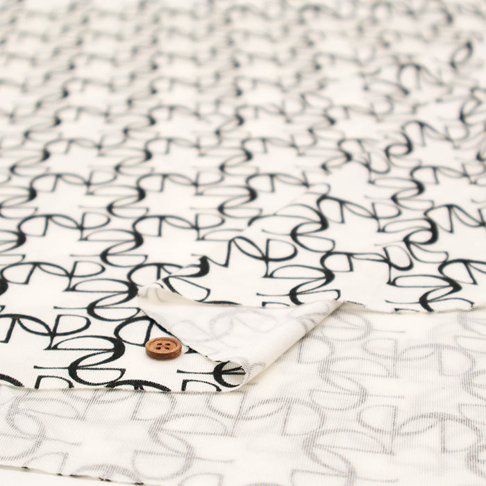 Lyocell Knit Print Fabric - Monogram - nomura tailor