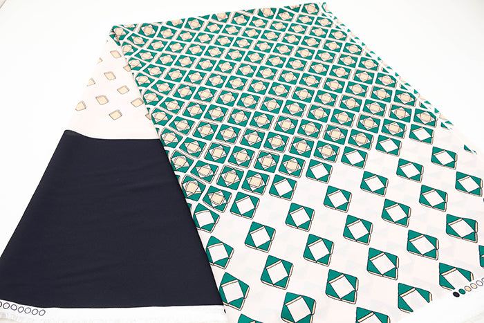 <Patterned Cut>Polyester Print Fabric Panel Pattern (1 Pattern: Approx.110cm×Approx.75cm) - nomura tailor