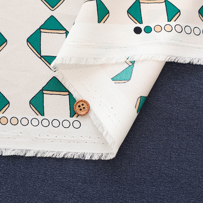 <Patterned Cut>Polyester Print Fabric Panel Pattern (1 Pattern: Approx.110cm×Approx.75cm) - nomura tailor
