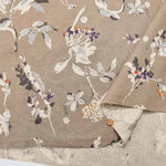 Half linen printed fabric Botanical - nomura tailor