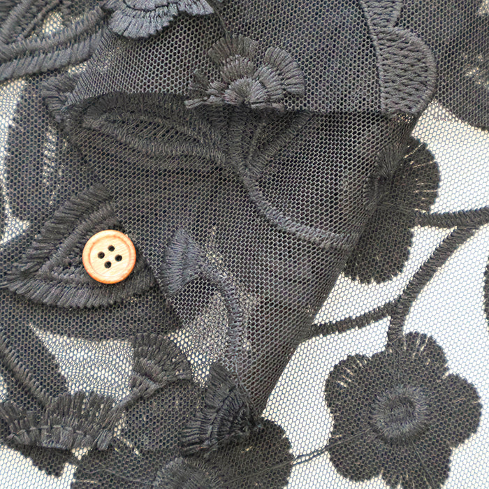 Polyester Tulle Lace Fabric - Flower - nomura tailor