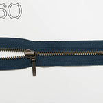 Metal zipper open antique gold 60cm - nomura tailor