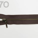 Metal zipper open antique gold 60cm - nomura tailor