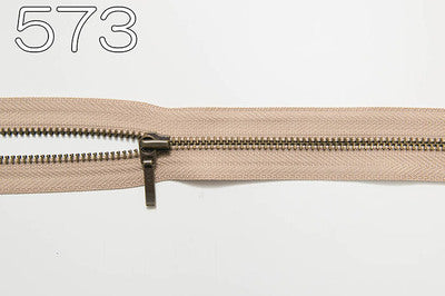 Metal zipper open antique gold 60cm - nomura tailor