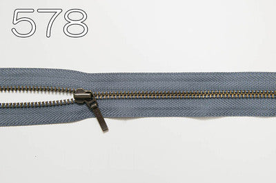 Metal zipper open antique gold 60cm - nomura tailor