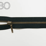 Metal zipper open antique gold 60cm - nomura tailor