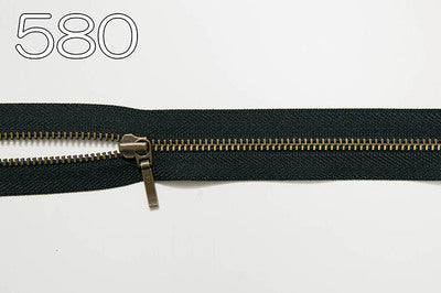 Metal zipper open antique gold 60cm - nomura tailor