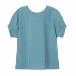 Pattern Paper Puff Sleeve T-Blouse - nomura tailor