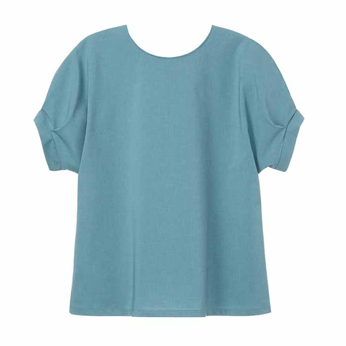 Pattern Paper Puff Sleeve T-Blouse - nomura tailor