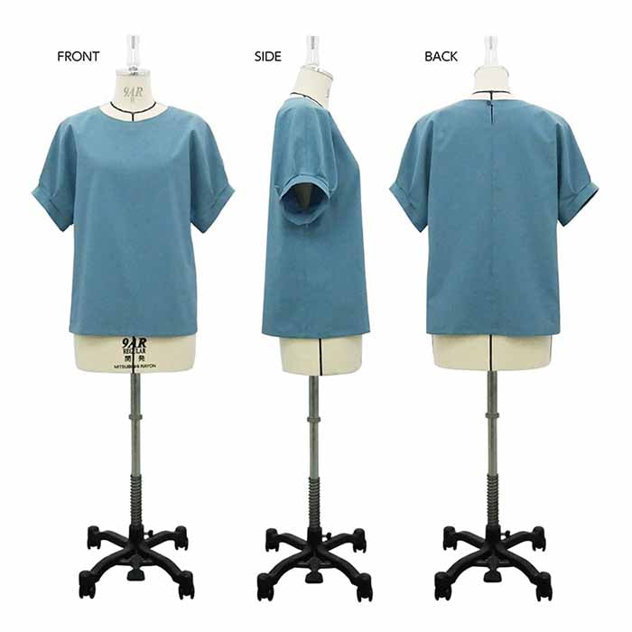 Pattern Paper Puff Sleeve T-Blouse - nomura tailor