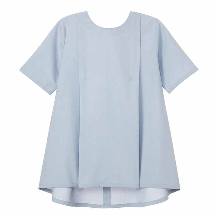 Pattern Paper Shoulder Tuck Blouse - nomura tailor