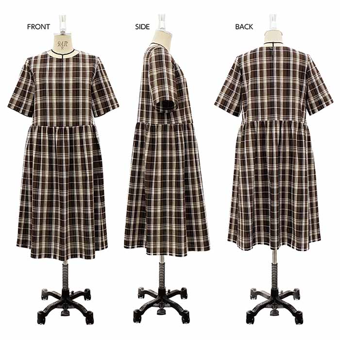 Pattern Paper pattern Short-sleeved gathered dress - nomura tailor