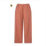 Pattern Semi-Wide Pants with an Elastic Waistband - nomura tailor