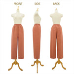 Pattern Semi-Wide Pants with an Elastic Waistband - nomura tailor