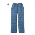 Pattern Semi-Wide Pants with an Elastic Waistband - nomura tailor