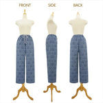Pattern Semi-Wide Pants with an Elastic Waistband - nomura tailor
