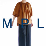 Pattern pattern pattern shirring lagram blouse - nomura tailor