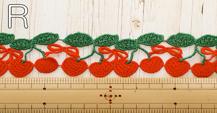 Bonnie Lace - Cherry Approx.35 mm width - nomura tailor