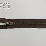 Metal zipper open antique gold 80cm - nomura tailor